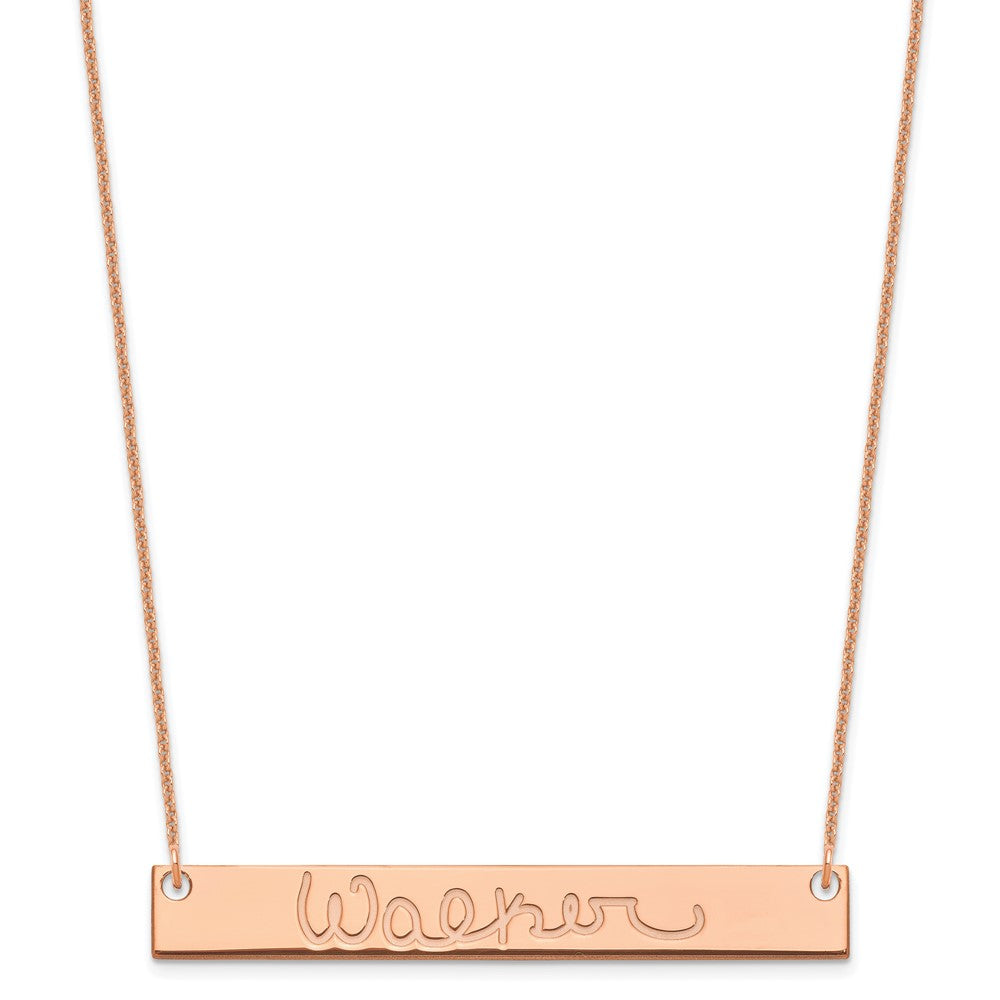 14K Roségold Groß Signature Stab Halskette
