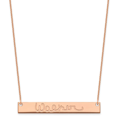 14K Roségold Groß Signature Stab Halskette