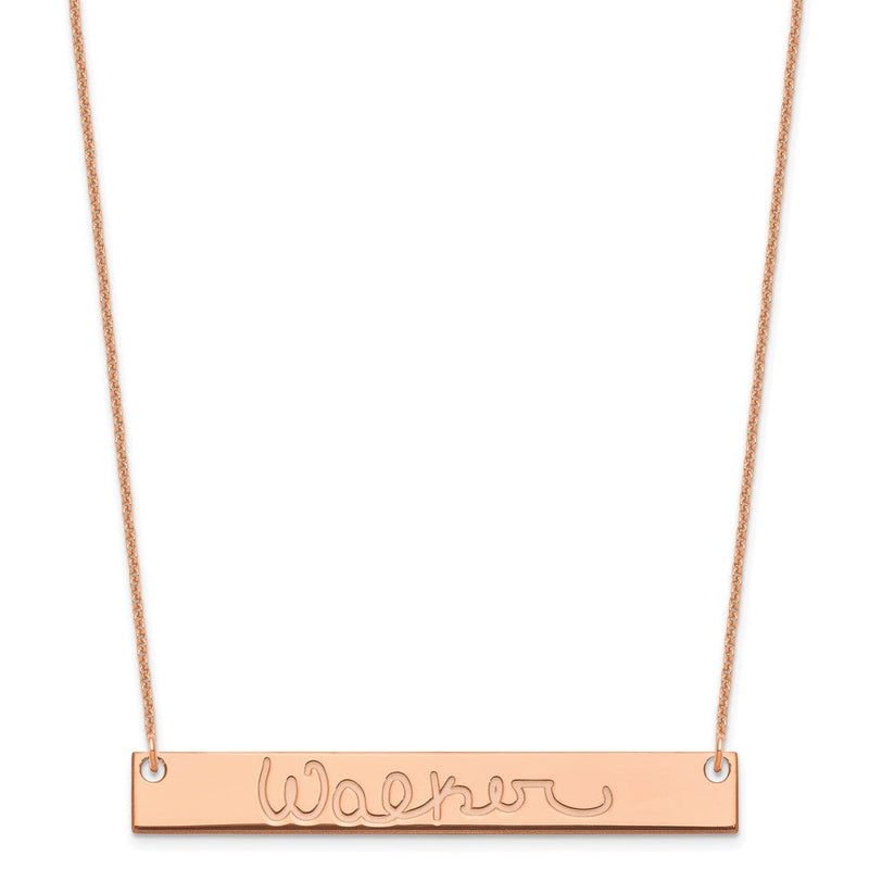 14K Roségold Groß Signature Stab Halskette