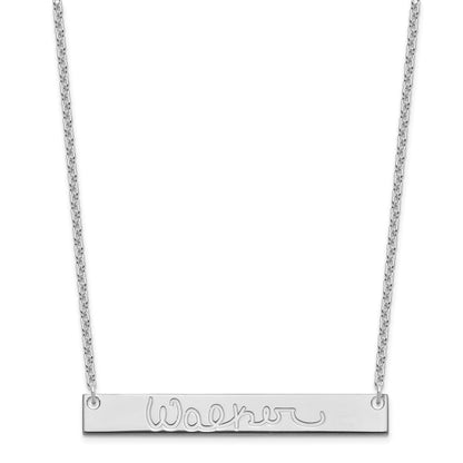 Sterlingsilber Silber/rhodiniert Groß Signature Stab Halskette