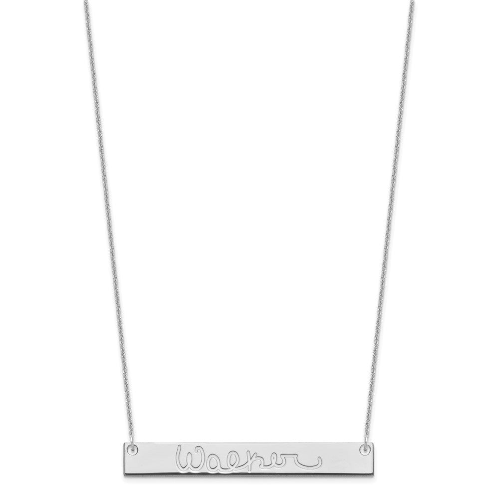 14K Weißgold Groß Signature Stab Halskette