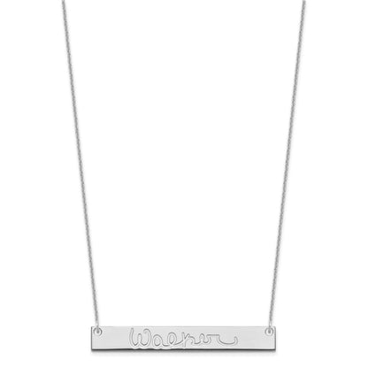 14K Weißgold Groß Signature Stab Halskette