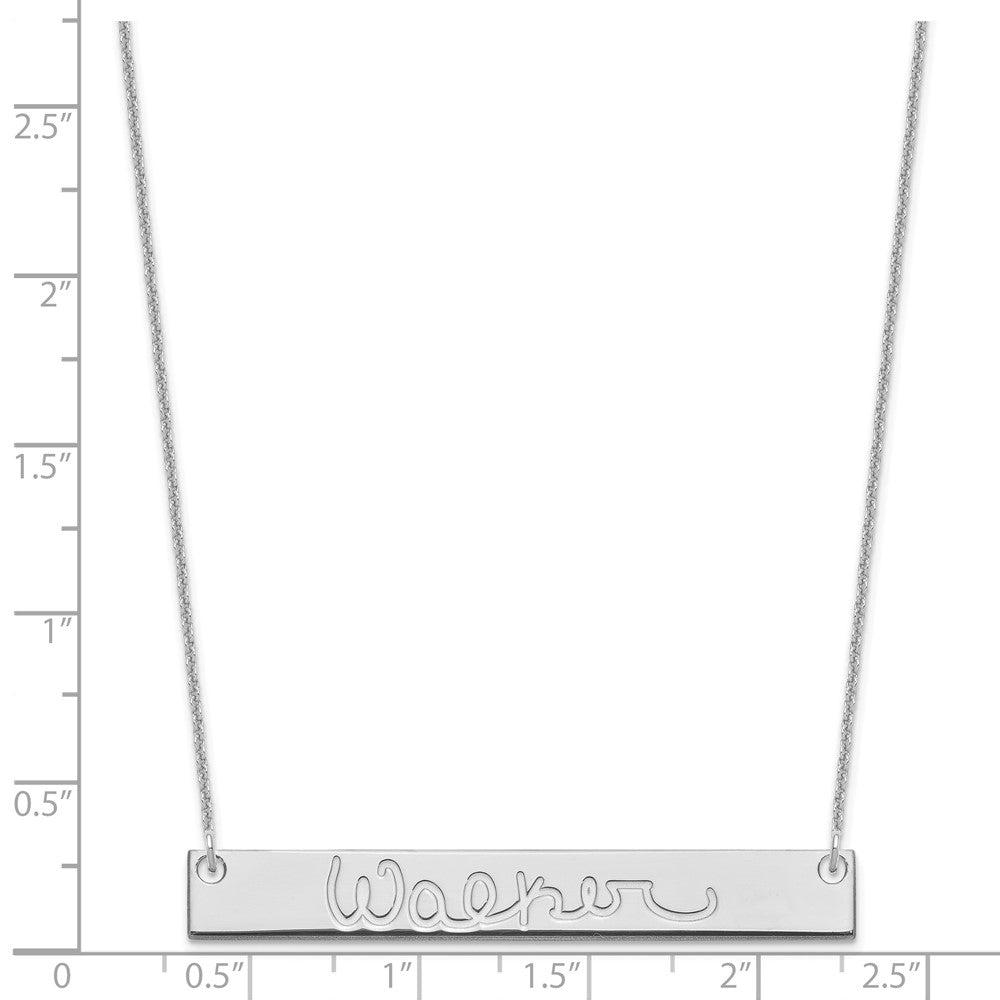 14K Weißgold Groß Signature Stab Halskette