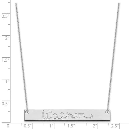 14K Weißgold Groß Signature Stab Halskette