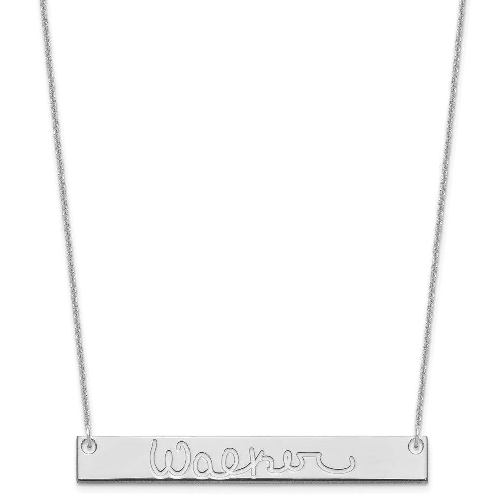 14K Weißgold Groß Signature Stab Halskette