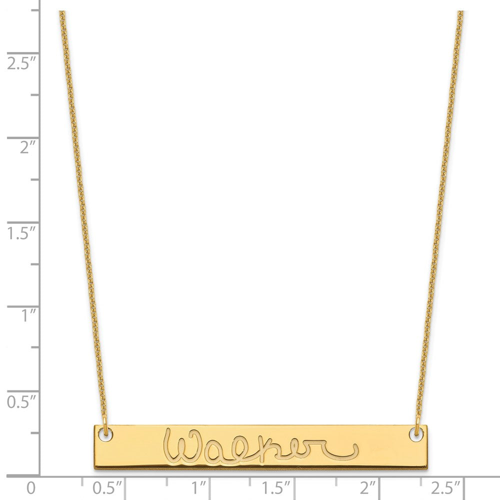 14K Gelbgold Groß Signature Stab Halskette
