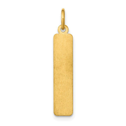 14K Gelbgold Arial Schwarz New Schriftart Stab Charm