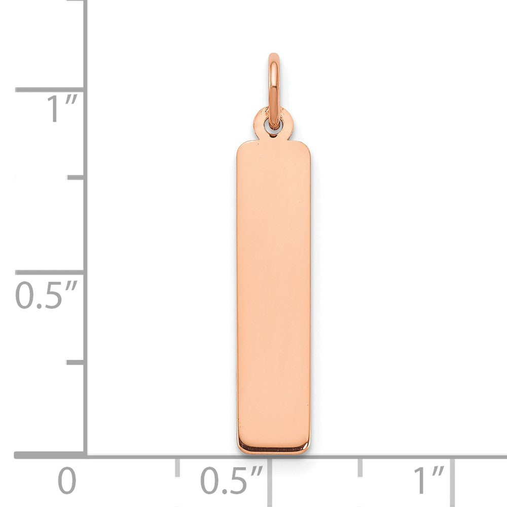 Roségoldbeschichtet Sterlingsilber /rose Mittel Rohling Stab Charm