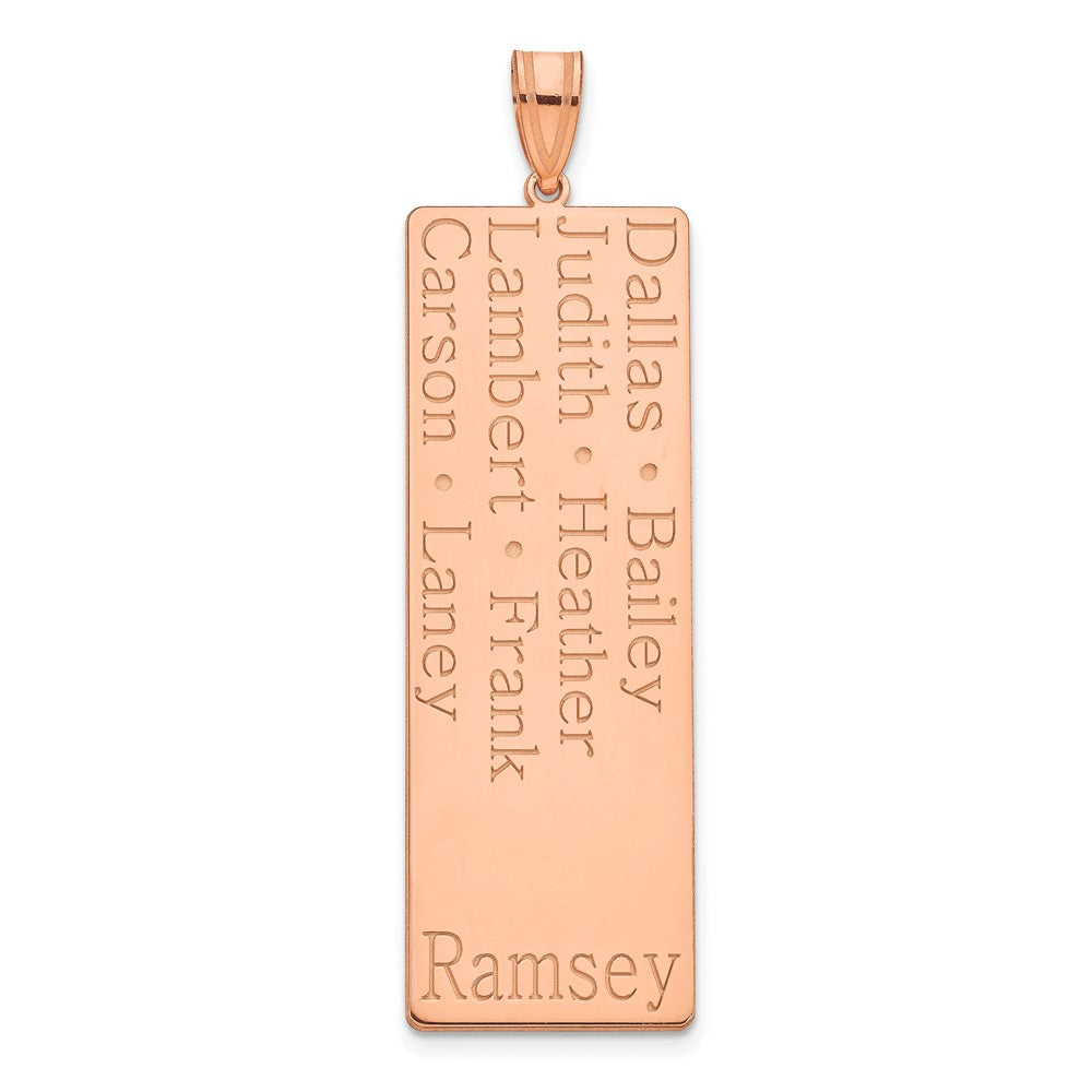 14K Roségold 8 Name Familie Anhänger