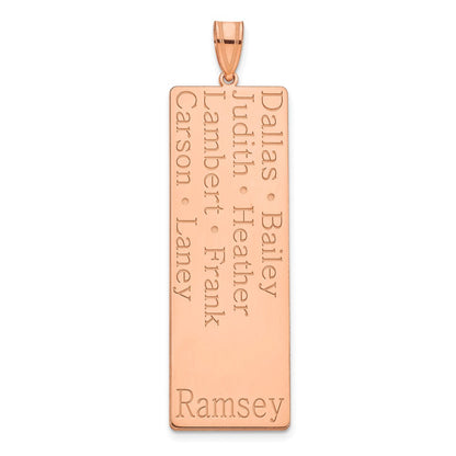 14K Roségold 8 Name Familie Anhänger
