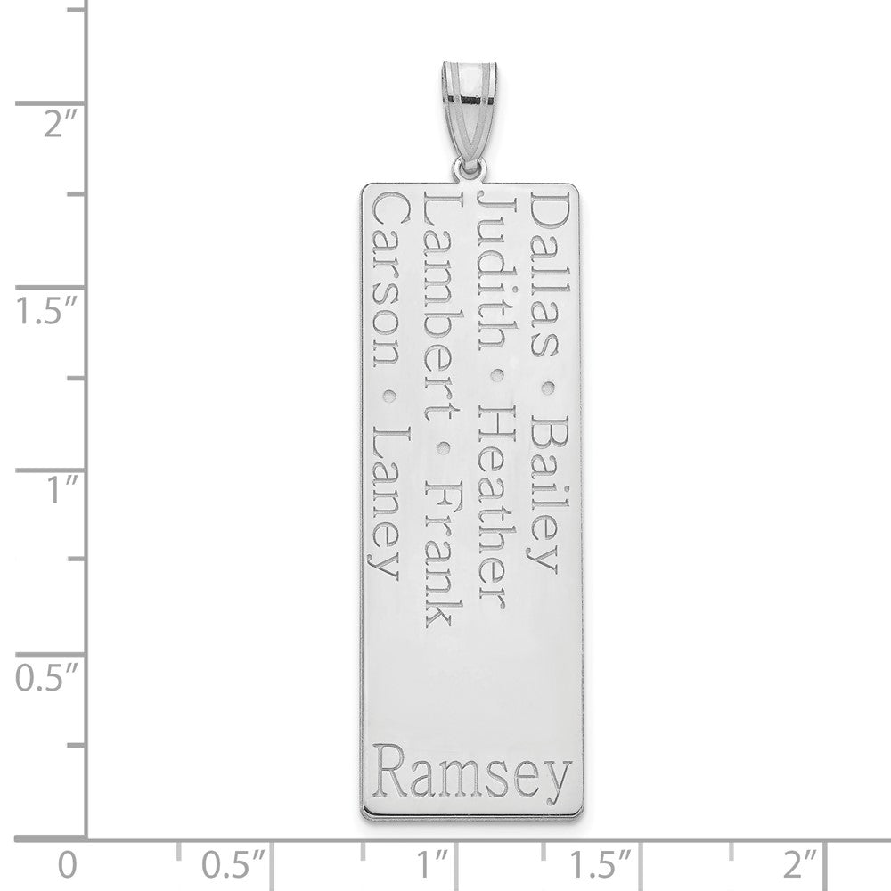 Sterlingsilber Silber/rhodiniert 8 Name Familie Anhänger