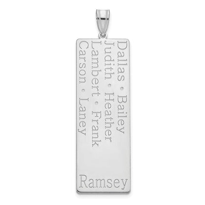 Sterlingsilber Silber/rhodiniert 8 Name Familie Anhänger