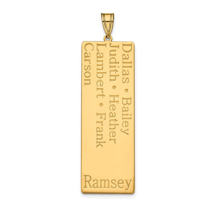 Vergoldet Sterlingsilber /gold 7 Name Familie Anhänger