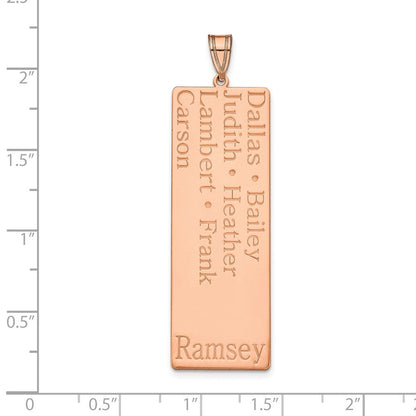 14K Roségold 7 Name Familie Anhänger
