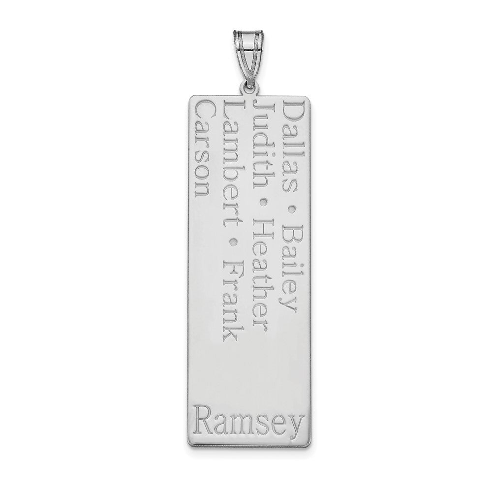 Sterlingsilber Silber/rhodiniert 7 Name Familie Anhänger