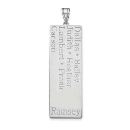 Sterlingsilber Silber/rhodiniert 7 Name Familie Anhänger