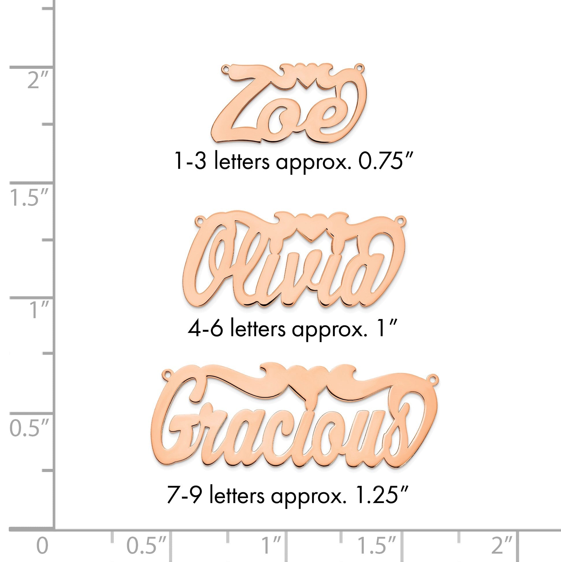 Roségoldbeschichtet Sterlingsilber /rose Poliert Herz Name Platte