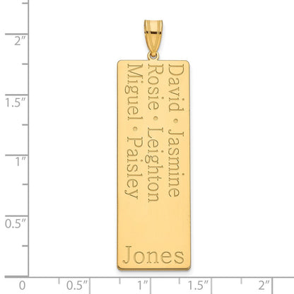 14K Gelbgold 6 Name Familie Anhänger