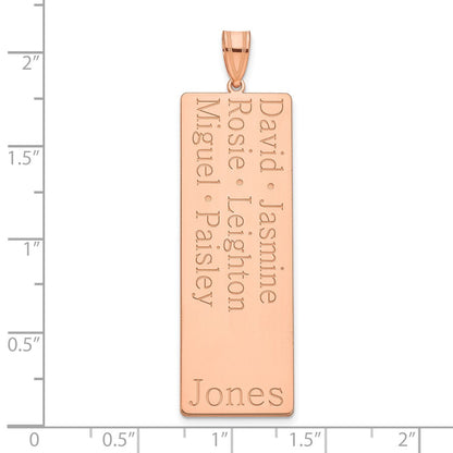 14K Roségold 6 Name Familie Anhänger