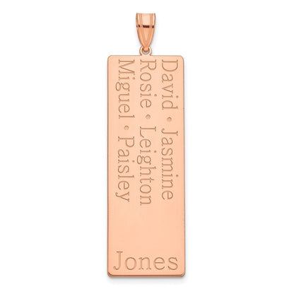 14K Roségold 6 Name Familie Anhänger