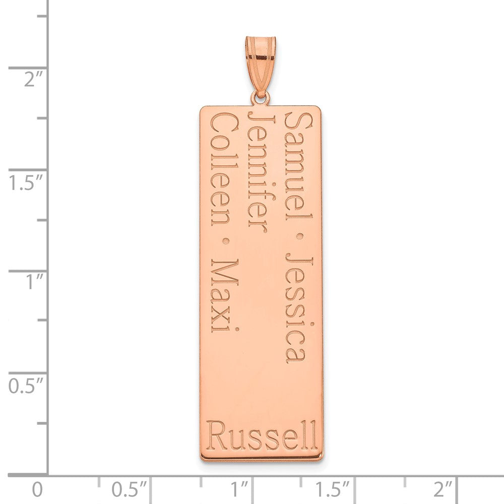 14K Roségold 5 Name Familie Anhänger