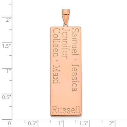 14K Roségold 5 Name Familie Anhänger