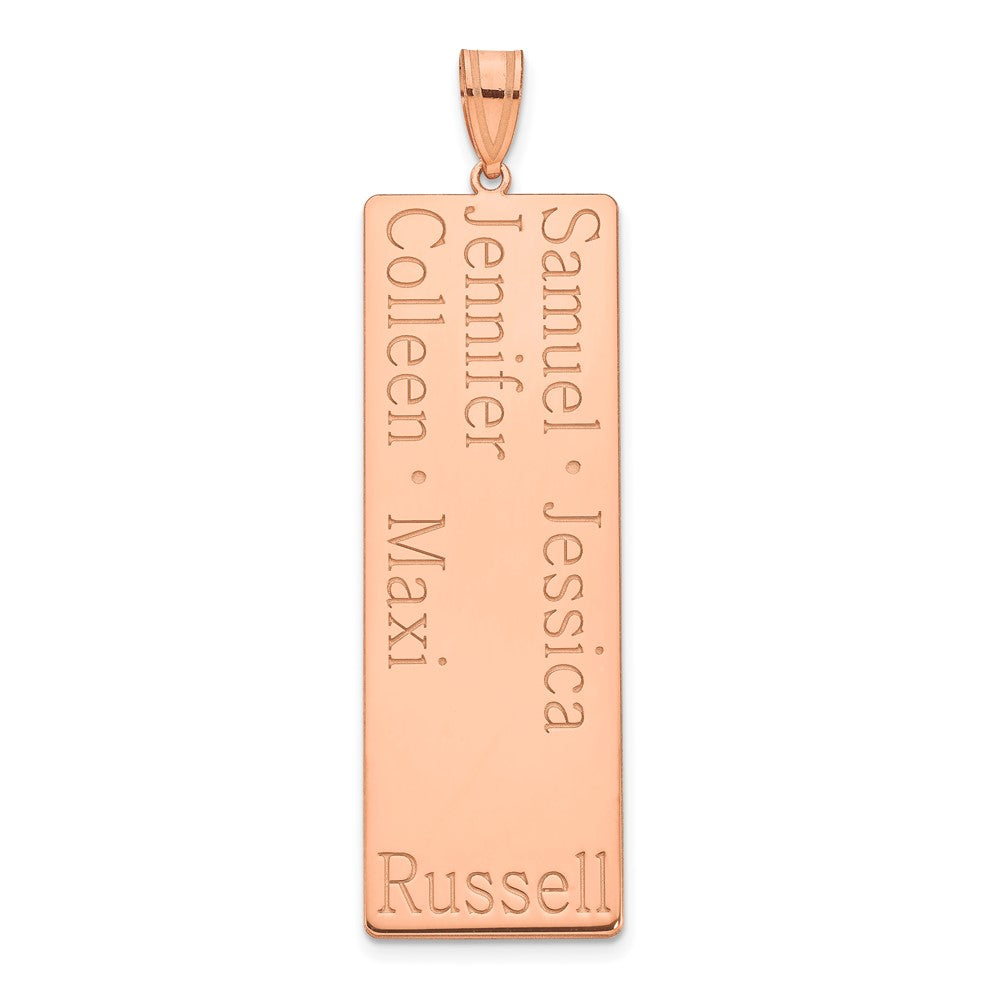 14K Roségold 5 Name Familie Anhänger