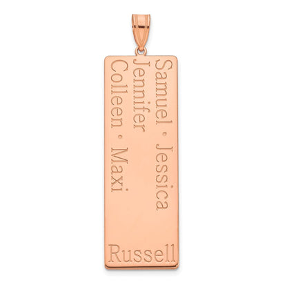 14K Roségold 5 Name Familie Anhänger