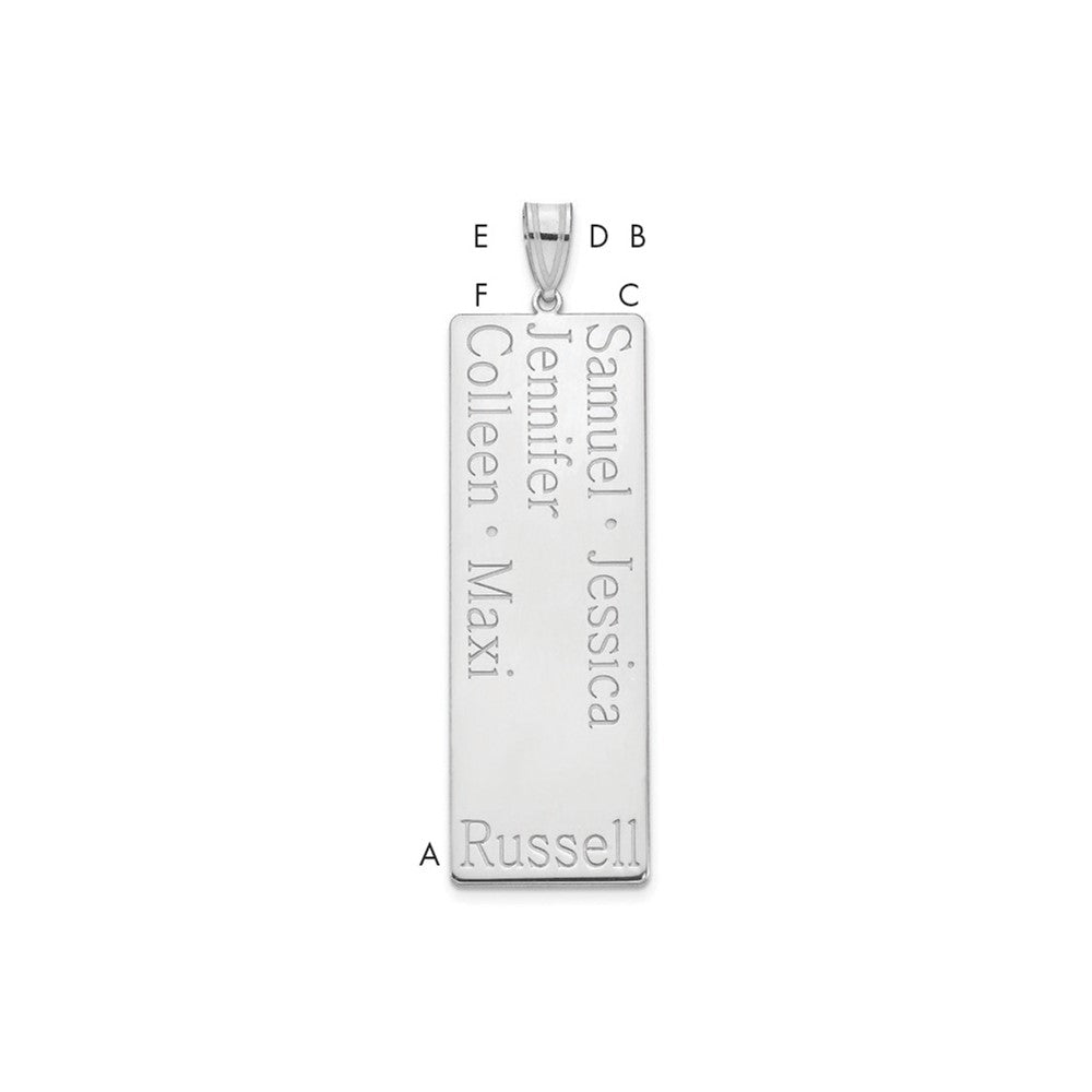 Sterlingsilber Silber/rhodiniert 5 Name Familie Anhänger