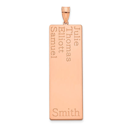 14K Roségold 4 Name Familie Anhänger