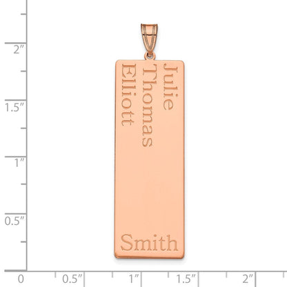 14K Roségold 3 Name Familie Anhänger
