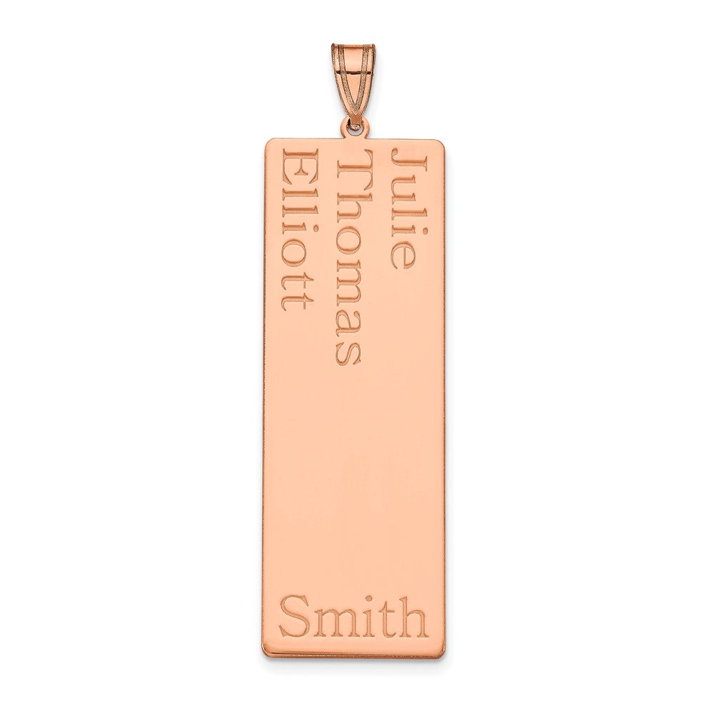 14K Roségold 3 Name Familie Anhänger