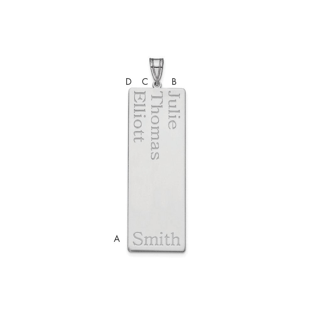 Sterlingsilber Silber/rhodiniert 3 Name Familie Anhänger