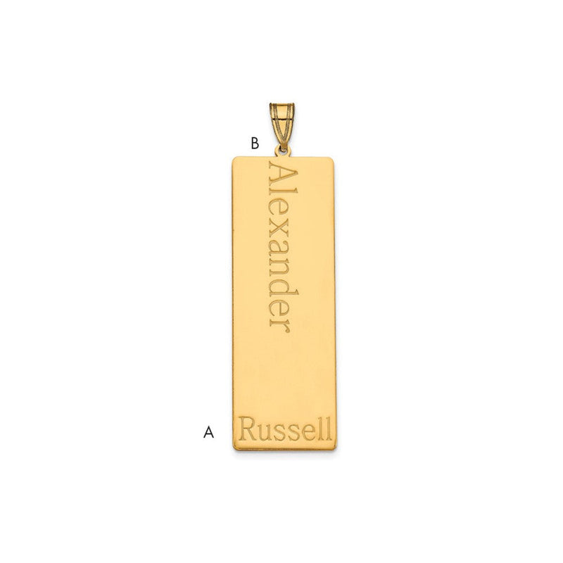 Vergoldet Sterlingsilber /gold 1 Name Familie Anhänger