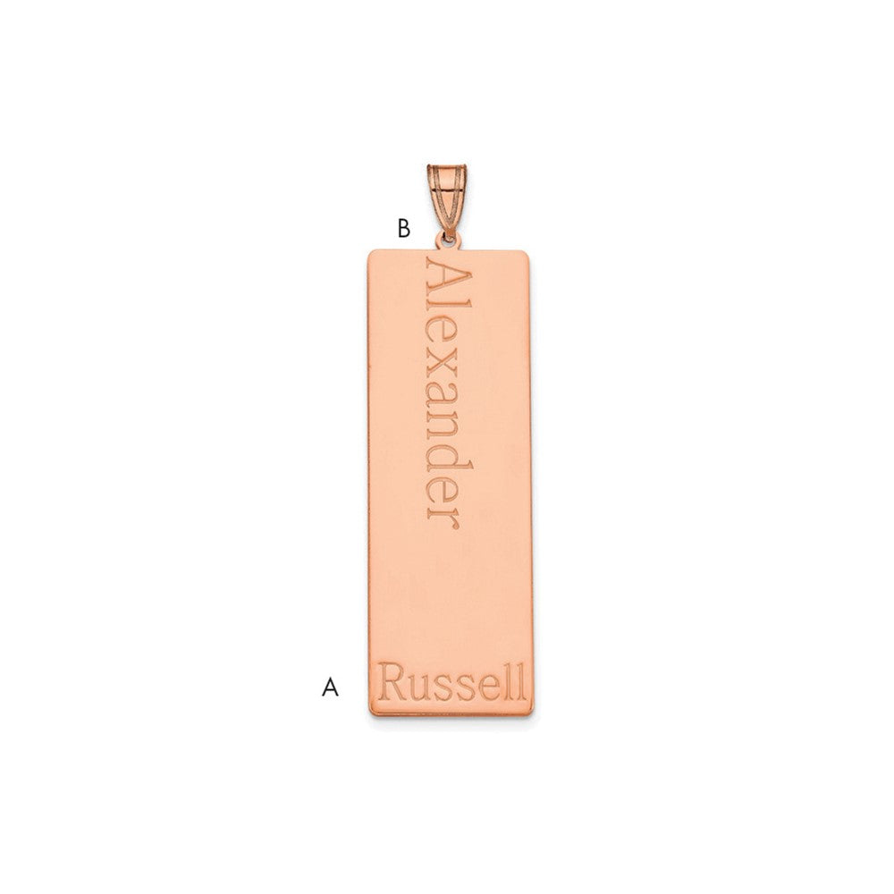 14K Roségold 1 Name Familie Anhänger