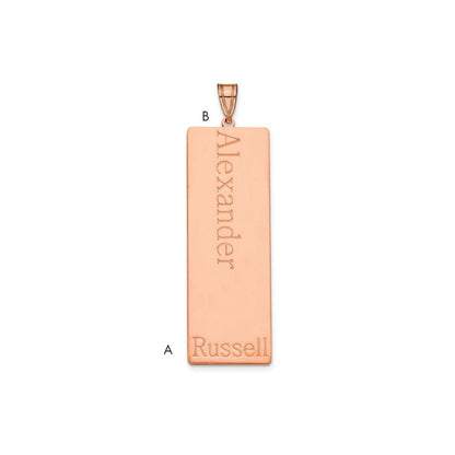 14K Roségold 1 Name Familie Anhänger