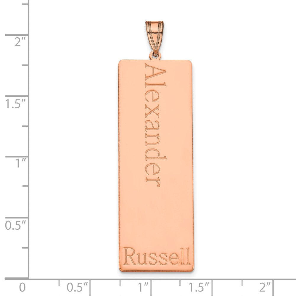 14K Roségold 1 Name Familie Anhänger