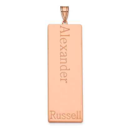 14K Roségold 1 Name Familie Anhänger