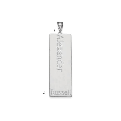 Sterlingsilber Silber/rhodiniert 1 Name Familie Anhänger
