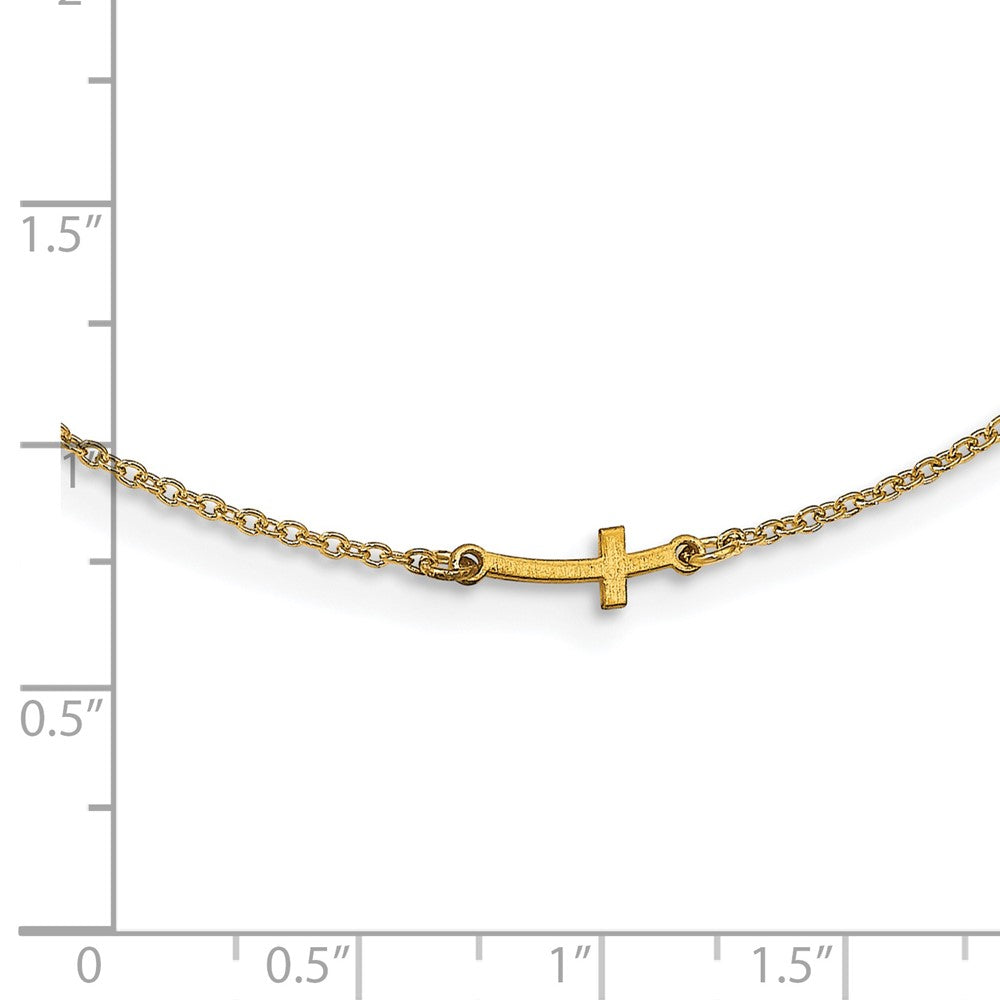 Vergoldet Sterlingsilber /gold Gebürstet 1 Initiale/symbol Halskette