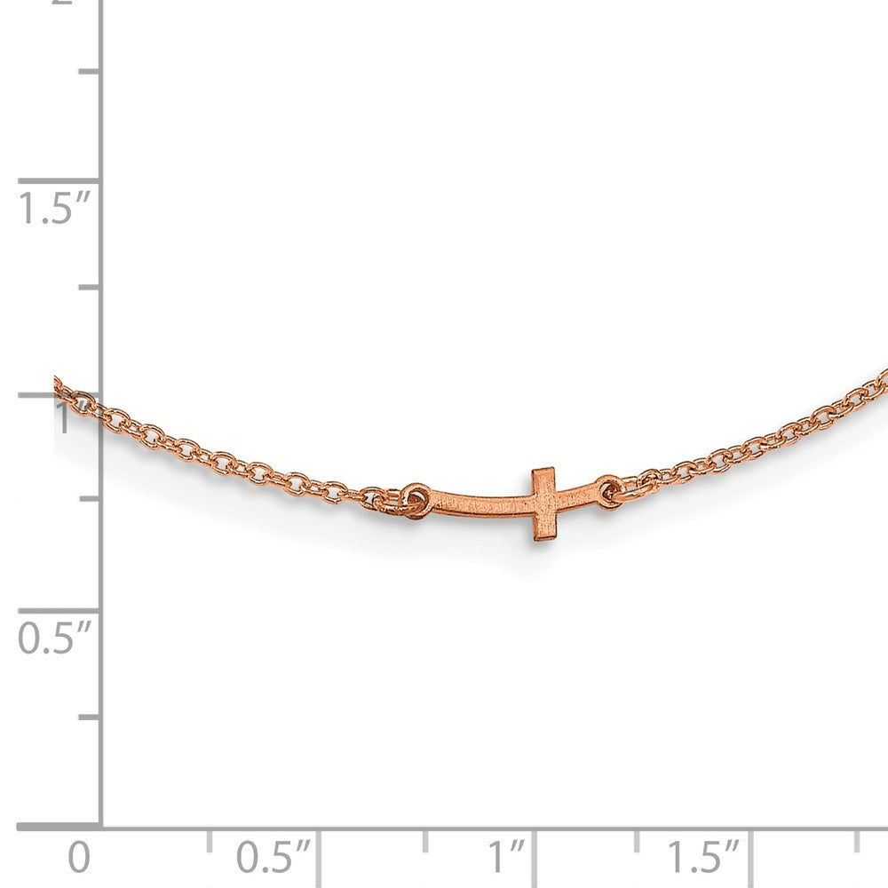 14K Roségold Gebürstet 1 Initiale/symbol Halskette