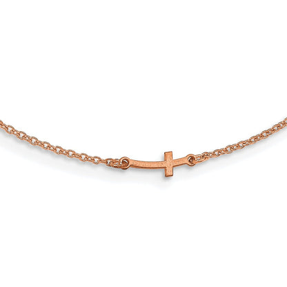 14K Roségold Gebürstet 1 Initiale/symbol Halskette