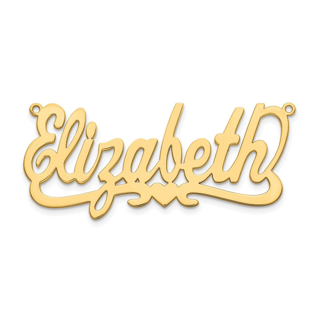 Vergoldet Sterlingsilber /gold Herz Name Platte