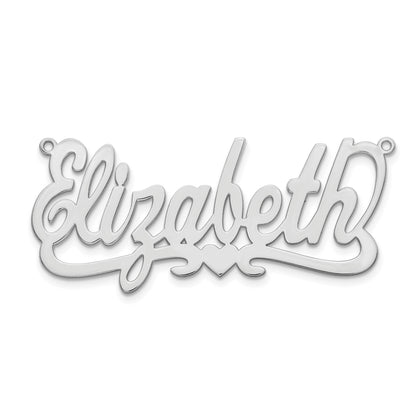Sterlingsilber Silber/rhodiniert Herz Name Platte