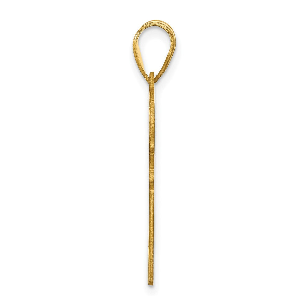 14K Gelbgold Personalisiert Lacrosse Anhänger