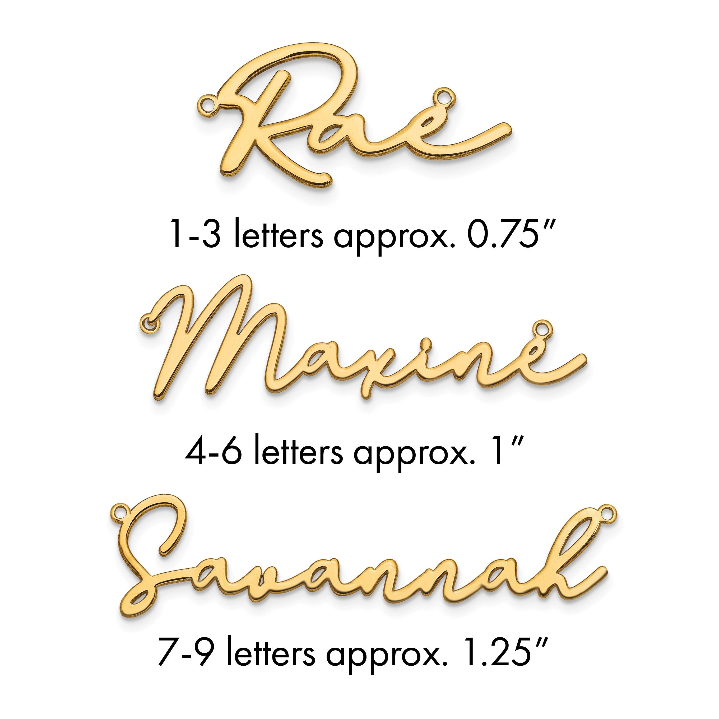 14K Gelbgold Poliert Bathinda Schriftart Name Platte