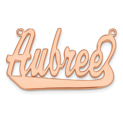 14K Roségold Underlined Name Platte