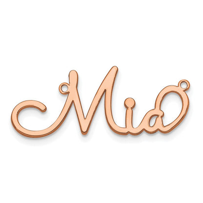 14K Roségold Poliert Sacramento Schriftart Name Platte