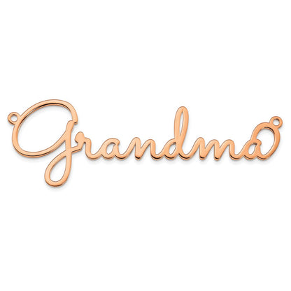 14K Roségold Poliert Sacramento Schriftart Name Platte