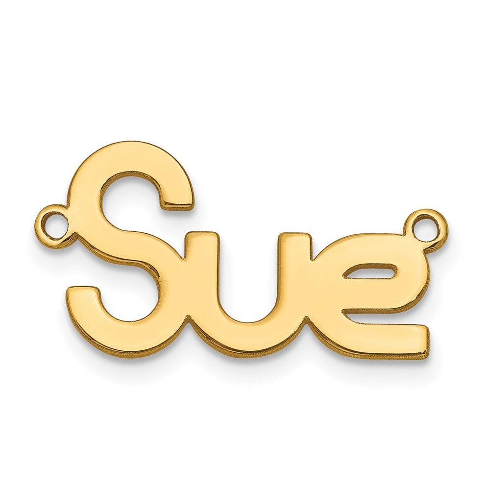14K Gelbgold Poliert Name Platte